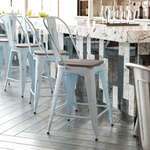 Flash Furniture , ET-3534-24-DB-PL1G-GG, Indoor Outdoor Barstools