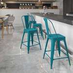Flash Furniture , ET-3534-24-KB-GG, Indoor Outdoor Barstools