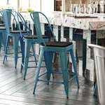Flash Furniture , ET-3534-24-KB-PL1B-GG, Indoor Outdoor Barstools