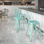 Flash Furniture , ET-3534-24-MINT-GG, Indoor Outdoor Barstools