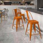 Flash Furniture , ET-3534-24-OR-GG, Indoor Outdoor Barstools
