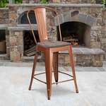 Flash Furniture , ET-3534-24-POC-WD-GG, Restaurant Barstools