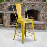 Flash Furniture , ET-3534-24-YL-GG, Indoor Outdoor Barstools