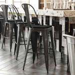 Flash Furniture , ET-3534-30-BK-PL1B-GG, Indoor Outdoor Barstools