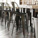 Flash Furniture , ET-3534-30-COP-PL1B-GG, Indoor Outdoor Barstools