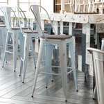 Flash Furniture , ET-3534-30-DB-PL1G-GG, Indoor Outdoor Barstools