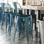 Flash Furniture , ET-3534-30-KB-PL1B-GG, Indoor Outdoor Barstools