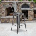 Flash Furniture , ET-3534-30-SIL-GG, Indoor Outdoor Barstools