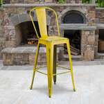 Flash Furniture , ET-3534-30-YL-GG, Indoor Outdoor Barstools