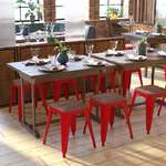Flash Furniture , ET-BT3503-18-RED-WD-GG, Restaurant Barstools