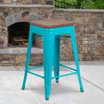Flash Furniture , ET-BT3503-24-CB-WD-GG, Restaurant Barstools