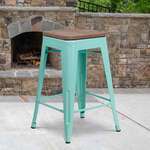 Flash Furniture , ET-BT3503-24-MINT-WD-GG, Restaurant Barstools