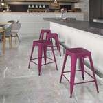 Flash Furniture , ET-BT3503-24-PUR-GG, Indoor Outdoor Barstools