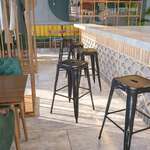 Flash Furniture , ET-BT3503-30-BK-GG, Indoor Outdoor Barstools