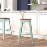 Flash Furniture , ET-BT3503-30-MINT-WD-GG, Restaurant Barstools