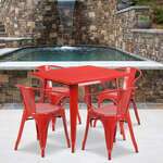 Flash Furniture , ET-CT002-4-70-RED-GG, Indoor Outdoor Sets
