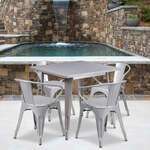 Flash Furniture , ET-CT002-4-70-SIL-GG, Indoor Outdoor Sets