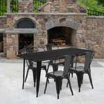 Flash Furniture , ET-CT005-4-30-BK-GG, Indoor Outdoor Sets