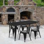 Flash Furniture , ET-CT005-4-70-BK-GG, Indoor Outdoor Sets