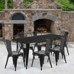 Flash Furniture , ET-CT005-6-30-BK-GG, Indoor Outdoor Sets