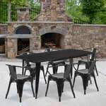 Flash Furniture , ET-CT005-6-70-BK-GG, Indoor Outdoor Sets
