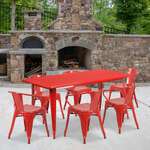 Flash Furniture , ET-CT005-6-70-RED-GG, Indoor Outdoor Sets