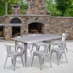 Flash Furniture , ET-CT005-6-70-SIL-GG, Indoor Outdoor Sets