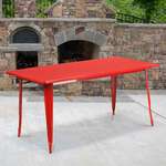 Flash Furniture , ET-CT005-RED-GG, Indoor Outdoor Tables