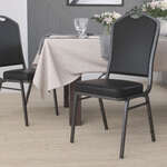 Flash Furniture , FD-C01-SILVERVEIN-BK-VY-GG, Banquet/Church Stack Chairs