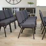 Flash Furniture , FD-CH0221-4-SV-DKGY-GG, Banquet/Church Stack Chairs