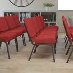 Flash Furniture , FD-CH0221-4-SV-RED-GG, Banquet/Church Stack Chairs