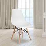 Flash Furniture , FH-130-DPP-WH-GG, Accent Chairs - Nonupholstered