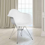 Flash Furniture , FH-132-CPP1-WH-GG, Accent Chairs - Nonupholstered