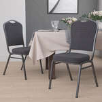Flash Furniture , HF-C01-SV-E26-BK-GG, Banquet/Church Stack Chairs