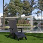 Flash Furniture , JJ-C14509-14309-BK-GG, Patio Chair and Ottoman Sets