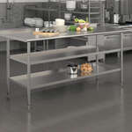 Flash Furniture , NH-WT-GU-3072BSP-GG, Restaurant Prep Tables