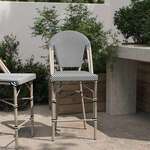 Flash Furniture , SDA-AD642107-CS-BLKWH-LTNAT-GG, Indoor Outdoor Barstools