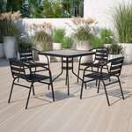 Flash Furniture , TLH-0732SQ-017CBK4-GG, Indoor Outdoor Sets