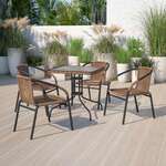 Flash Furniture , TLH-073R-DK-BN-GG, Indoor Outdoor Tables