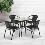 Flash Furniture , TLH-073SQ-037BK4-GG, Indoor Outdoor Sets