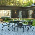 Flash Furniture , TLH-089REC-017CBK6-GG, Indoor Outdoor Sets