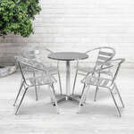 Flash Furniture , TLH-ALUM-24RD-017BCHR4-GG, Indoor Outdoor Sets
