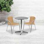 Flash Furniture , TLH-ALUM-24RD-020BGECHR2-GG, Indoor Outdoor Sets