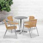 Flash Furniture , TLH-ALUM-24RD-020BGECHR4-GG, Indoor Outdoor Sets