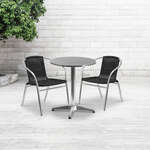 Flash Furniture , TLH-ALUM-24RD-020BKCHR2-GG, Indoor Outdoor Sets