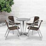 Flash Furniture , TLH-ALUM-24RD-020CHR4-GG, Indoor Outdoor Sets