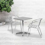 Flash Furniture , TLH-ALUM-24SQ-017BCHR2-GG, Indoor Outdoor Sets