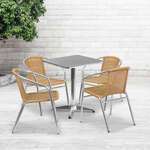 Flash Furniture , TLH-ALUM-24SQ-020BGECHR4-GG, Indoor Outdoor Sets