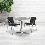 Flash Furniture , TLH-ALUM-24SQ-020BKCHR2-GG, Indoor Outdoor Sets