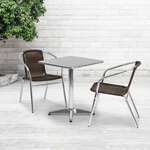 Flash Furniture , TLH-ALUM-24SQ-020CHR2-GG, Indoor Outdoor Sets